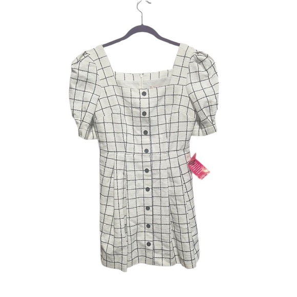 NWT Gal Meets Glam Dawn Windowpane Shirtdress, Size 8 - Picture 3 of 7